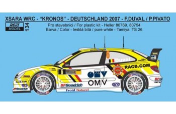 Decal – Citroen Xsara WRC „Kronos“ - Deutschland 2007 – Duval / Pivot